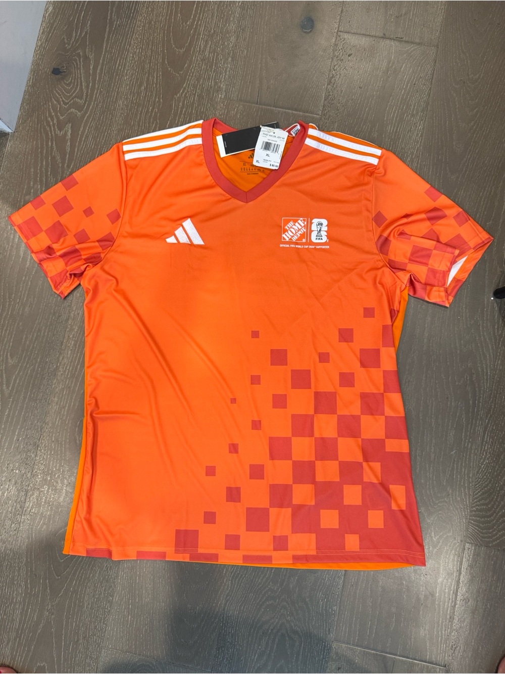 FIFA Adidas Orange Graphic Soccer Jersey XL